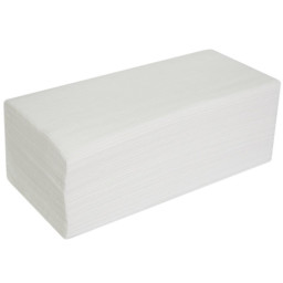 Toallas de papel secamanos BUGA zigzag 21x22cm doble capa. Caja de 4.000un (20packs x 200un)
