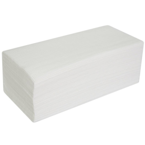 Toallas de papel secamanos BUGA zigzag 21x22cm doble capa. Caja de 4.000un (20packs x 200un)
