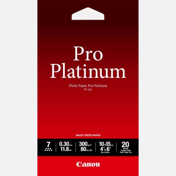 Papel CANON PT-101 20h.10x15cm Photo Paper Pro Platinum 300g.