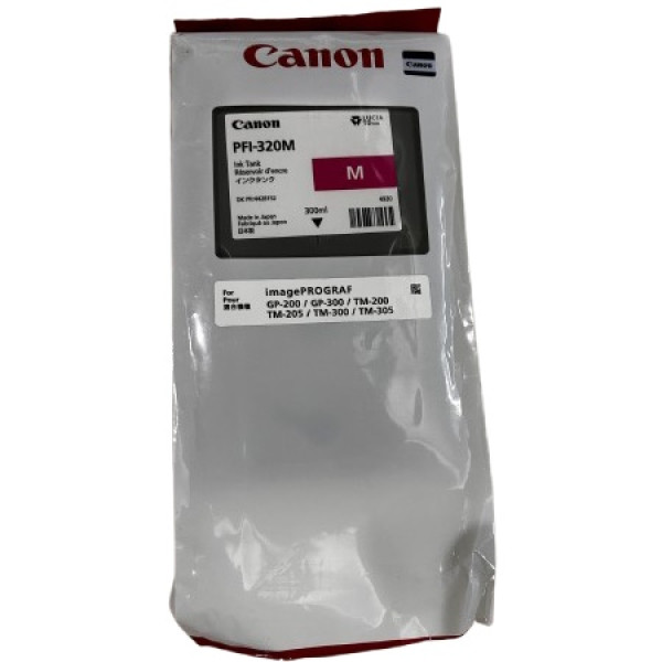 C.t. CANON PFI-320M magenta 300ml TM200 TM205 TM300 TM305 **caja dañada** C.t. CANON PFI-320M magenta 300ml TM200 TM205 TM300 TM305 **caja dañada**
