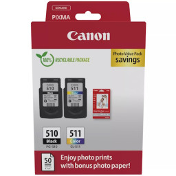 Pack CANON PG510/CL511 Photo Value Pack ECO 2-pack ECOPACK cartón