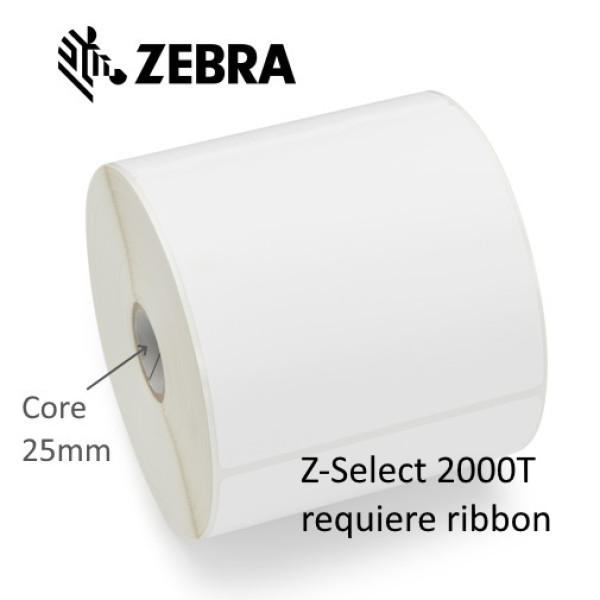 (12) Rollos etiquetas ZEBRA Z-Select 2000T core25mm 31x22 mm. 12x2890et (requiere ribbon)