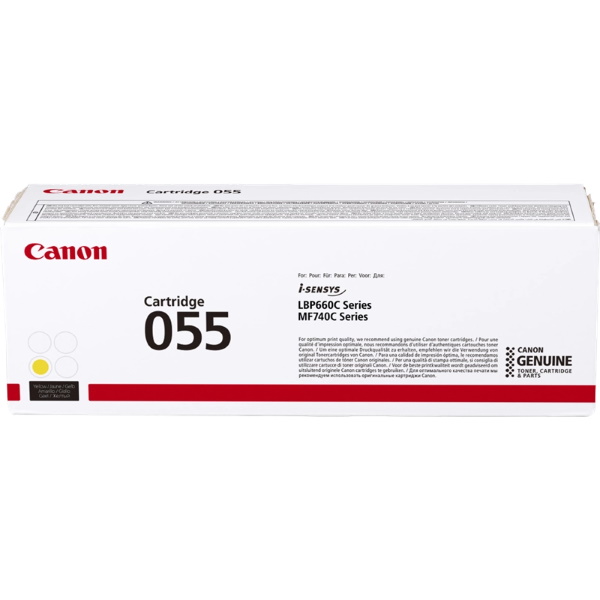 Toner CANON 055 Y  LBP660 amarillo 2.100p.