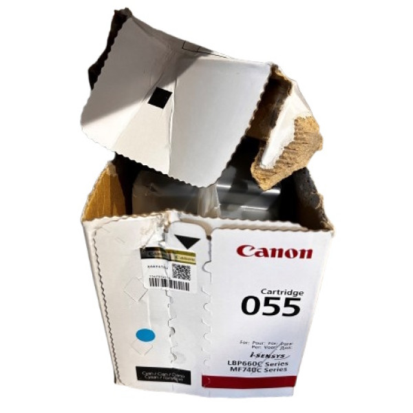 Toner CANON 055 C LBP660 cyan 2.100p. **caja dañada. interior sin abrir**
