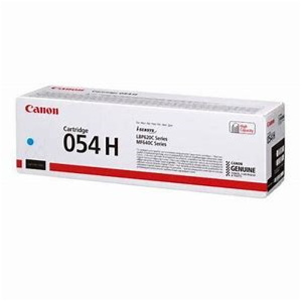 Toner CANON 054H C: cian LBP621 LBP622 LBP623 MF641 MF643 MF644 MF645  alta capacidad 2.300p.