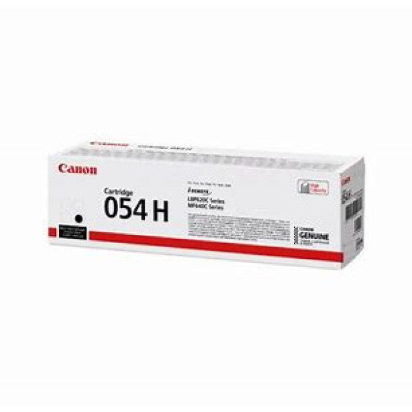 Toner CANON 054H BK: negro LBP621 LBP622 LBP623 MF641 MF643 MF644 MF645  alta capacidad 3.100p.