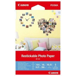 Papel CANON RP-101 adhesivo reposicionable 260gr. 5h 10x15 Restickable Photo Paper *