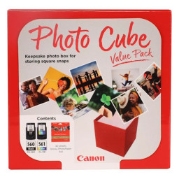 (2) CANON PG560/CL561 Photo Cube Value Pack + Photo Paper PP-201 - 40h.5x5cm