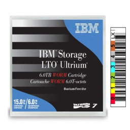 DC IBM Ultrium LTO-7 (BaFe) WORM etiquetado 6TB/15TB (una grabación) secuencia a medida