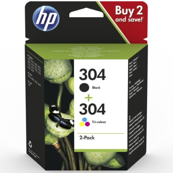 C.t.HP #304 negro + #304 color Deskjet 3720 3730  2-pack