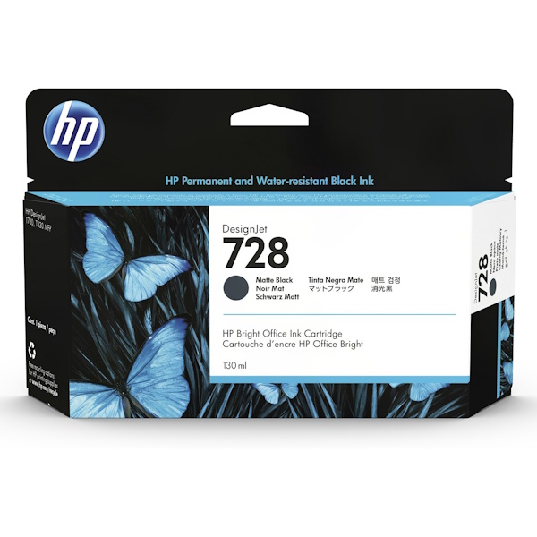 C.t. HP #728 negro mate 130ml Designjet T730 T830