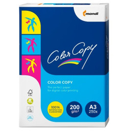Papel MONDI COLOR COPY 250A3 200g 42,0x29,7 tacto extra suave recubrimiento satinado