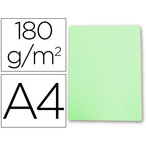 Subcarpeta GIO cartulina A4 verde pastel 180gr.