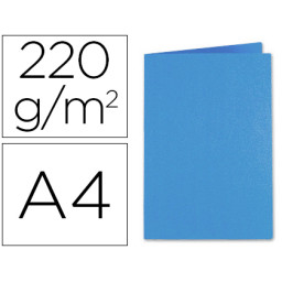 (100) Subcarpeta EXACOMPTA cartulina A4 Azul 250 gr.  