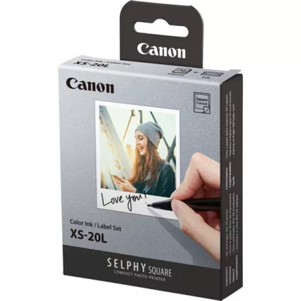 Papel CANON Selphy Square QX10 model XS-20L 20h Color ink / Label set 72