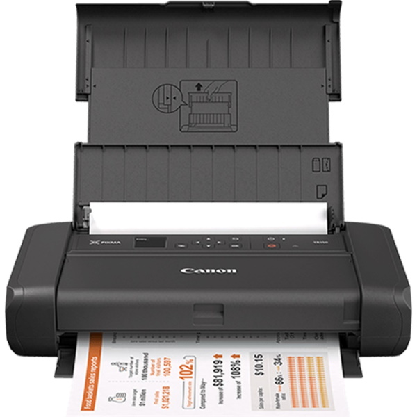 Impresora portátil CANON Pixma TR150 inyección A4, 9/5.5pm, 50h, USB/WiFi (batería opcional)