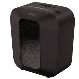 FELLOWES Destructora LX25 negra partículas de 4x37mm, seg.P-4, 6h, 12L 