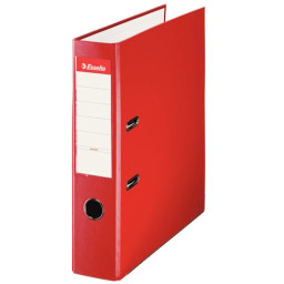 Archivador de palanca ESSELTE plástico forrado A4 Lomo 75mm, 2 anillas, color rojo