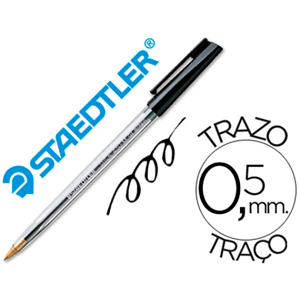 Boligrafo STAEDTLER stick negro 