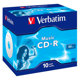 (10) Pack CD-R VERBATIM Music Life Plus Jewel case, 80min