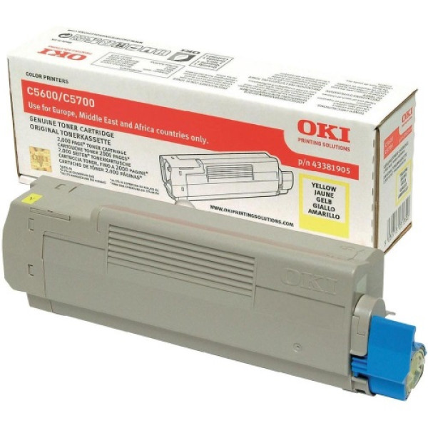 Toner OKI C5600 C5700 amarillo 2.000p.