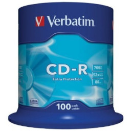 (T100) Spindle CD-R VERBATIM Retail Datalife 52x Extra Proteccion 700MB, 80m.