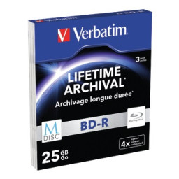 (3) BD-R M-DISC VERBATIM 25GB 4x Matt Silver slim case*