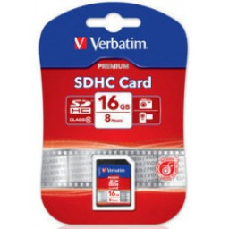 VERBATIM Premium SDHC 16GB Clase 10 U1 Escritura 80MB/s, Lectura 10MB/s