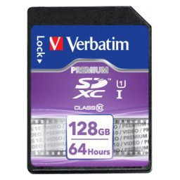 VERBATIM Premium SDXC 128GB Clase 10 U1 Escritura 90MB/s, Lectura 10MB/s