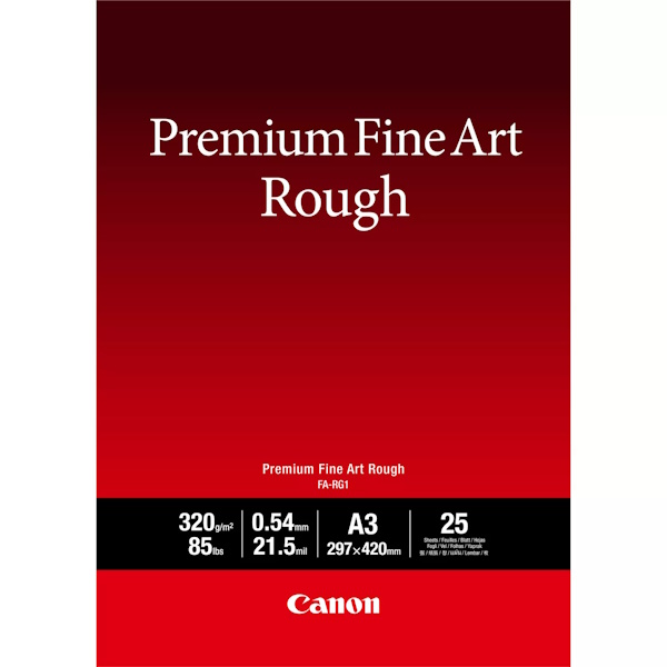 Papel CANON FA-RG1 25h.A3 Premium FineArt Rough 320g.