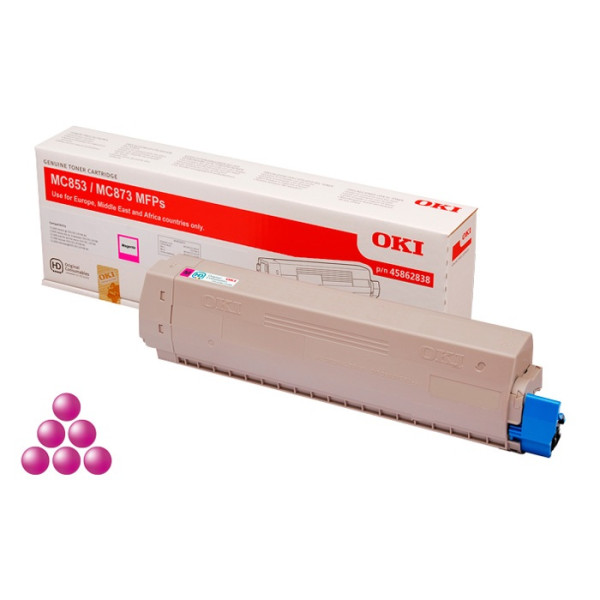 Toner OKI MC853 MC873 magenta 7.300p.