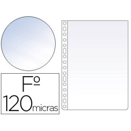 100 Funda multitaladro ESSELTE folio polipropileno 120mc cristal