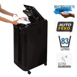 FELLOWES Destructora AutoMax 600M negra 83L. en micropartículas 2x12mm, cajón 600h + manual 14h