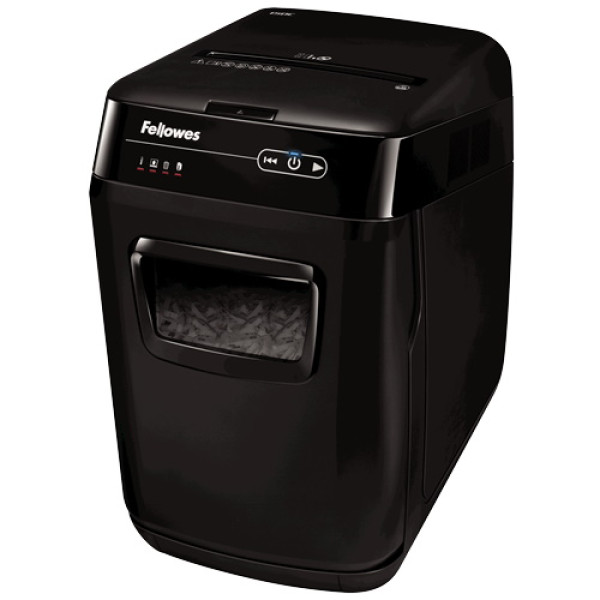 FELLOWES Destructora AutoMax 150C negra corte 4x38mm, cajón 150 hojas, 32L