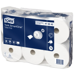 Papel higiénico TORK SmartOne para T8 System 2/capas, 13,4cm x 207m (pack de 6 rollos)