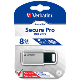 VERBATIM Store'n'Go Secure Pro USB 3.0 8GB * Lectura 60Mb/s, Escritura 12Mb/s, Secure Pro