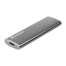 SSD externo VERBATIM Vx500 USB-A y USB-C 120GB USB 3.2 Gen 1, diseño aluminio gris espacial