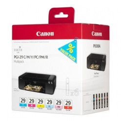 (6) C.t. CANON PGI-29 Multipack color Pixma Pro 1 C M Y PC PM R