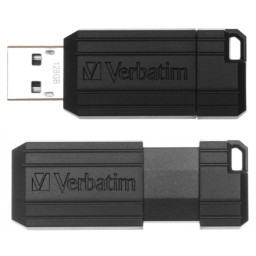 VERBATIM Store'n'Go Pinstripe USB 2.0 Black 128GB Lectura 10Mb/s, Escritura 4Mb/s