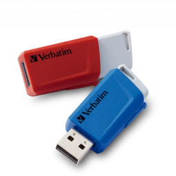 (2) VERBATIM Store'n'Click USB 3.0 - 32GB rojo/azul, USB 3.2/3.0/2.0 retráctil