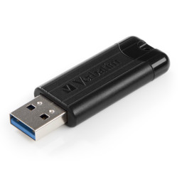 VERBATIM Store'n'Go Pinstripe USB 3.0 Black 128GB Lectura 30Mb/s, Escritura 10Mb/s