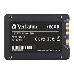 SSD interno VERBATIM Vi550 S3 7mm 128GB SATA-3 Lect.550MB/s, Escr.430MB/s