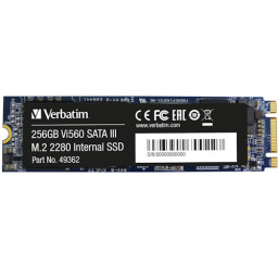 SSD interno VERBATIM Vi560 S3 M.2 2280 256GB SATA-3 Lect.520MB/s, Escr.470MB/s