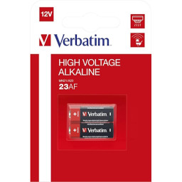 (2) Pilas VERBATIM 23AF High Voltage Alkaline 12V (MN21/A23) (pack blister de 2un)