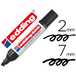 Rotulador EDDING marcador permanente 500 negro 