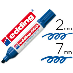 Rotulador EDDING marcador permanente 500 azul 
