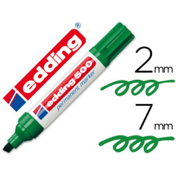 Rotulador EDDING marcador permanente 500 verde 