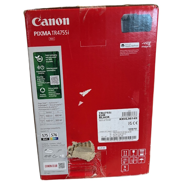 Multifunción CANON PIXMA TR4755i A4 negra Duplex impr.USB/Wifi *envase dañado*