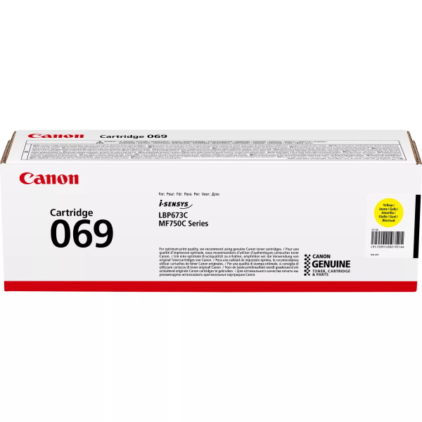 Toner CANON 069Y:  i-SENSYS LBP673Cdw Yellow i-SENSYS LBP673dw, MF752Cdw 1.900p.