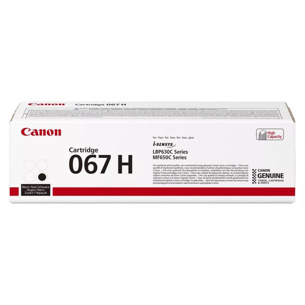 Toner CANON 067H BK: negro 3.130p. i-SENSYS LBP631 LBP633 MF651 MF655 MF657